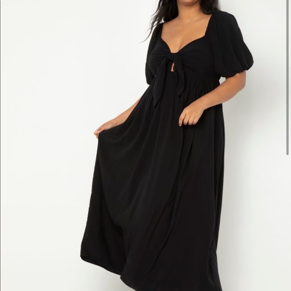 Front tie maxi dress by ELOQUII